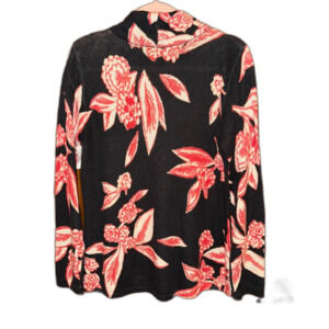 Nic + zoe Women's multicolor floral mock neck Jumper size small sweater